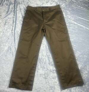 Peter England 2-Ply Superfine Satin Olive Chino Trousers